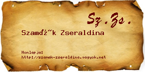 Szamák Zseraldina névjegykártya